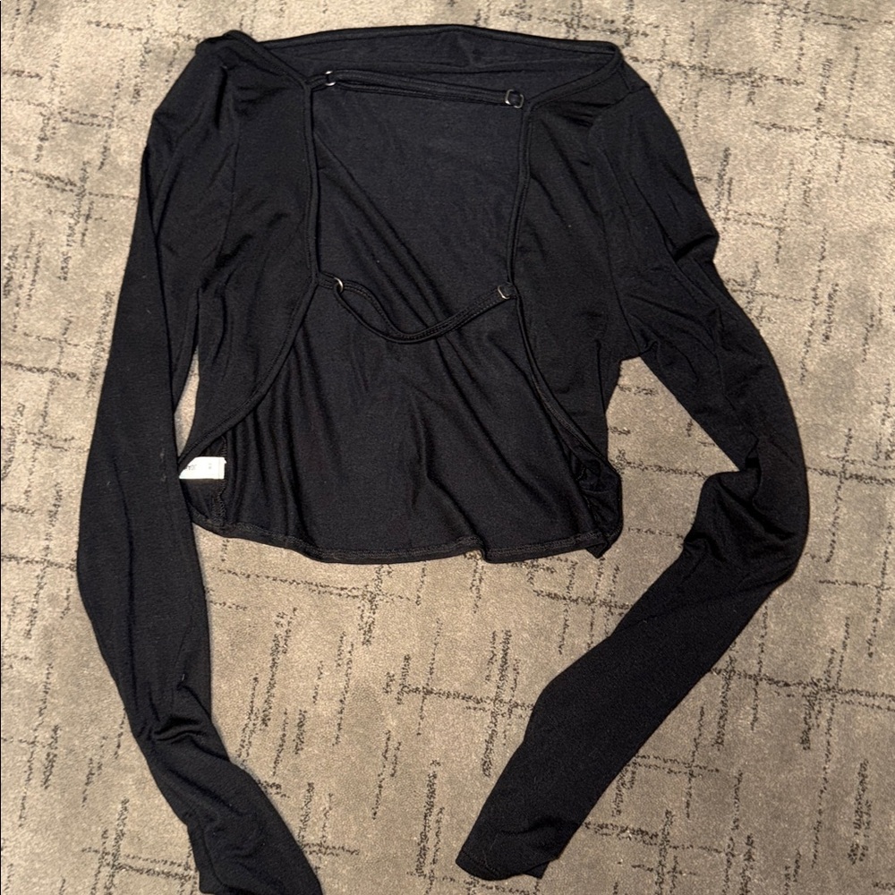Joah Brown Black Crop Top